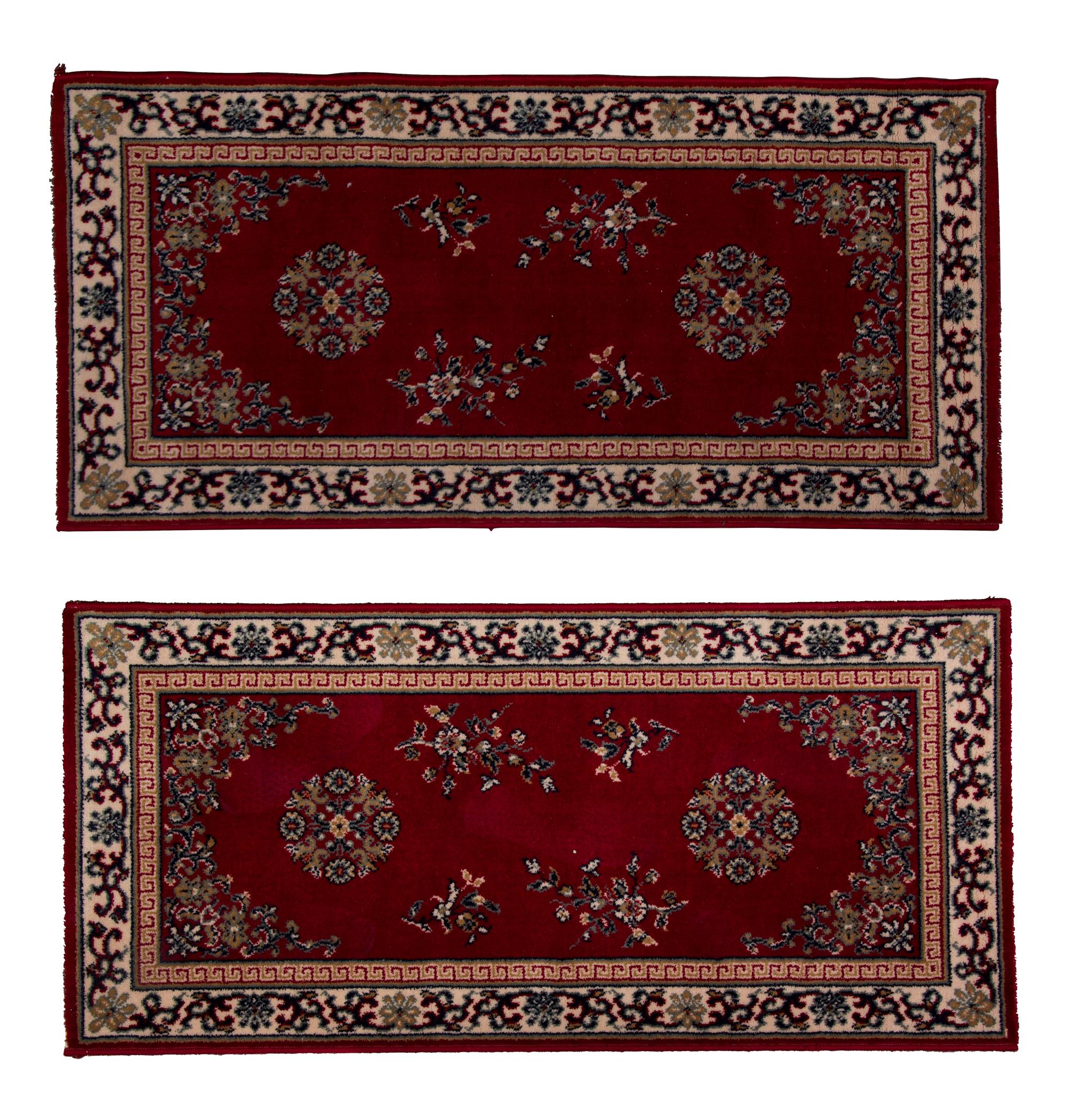 A Pair of American Wool Rugs 4 feet 6 inches x 2 feet 2 inches. — LATE 20TH CENTURY