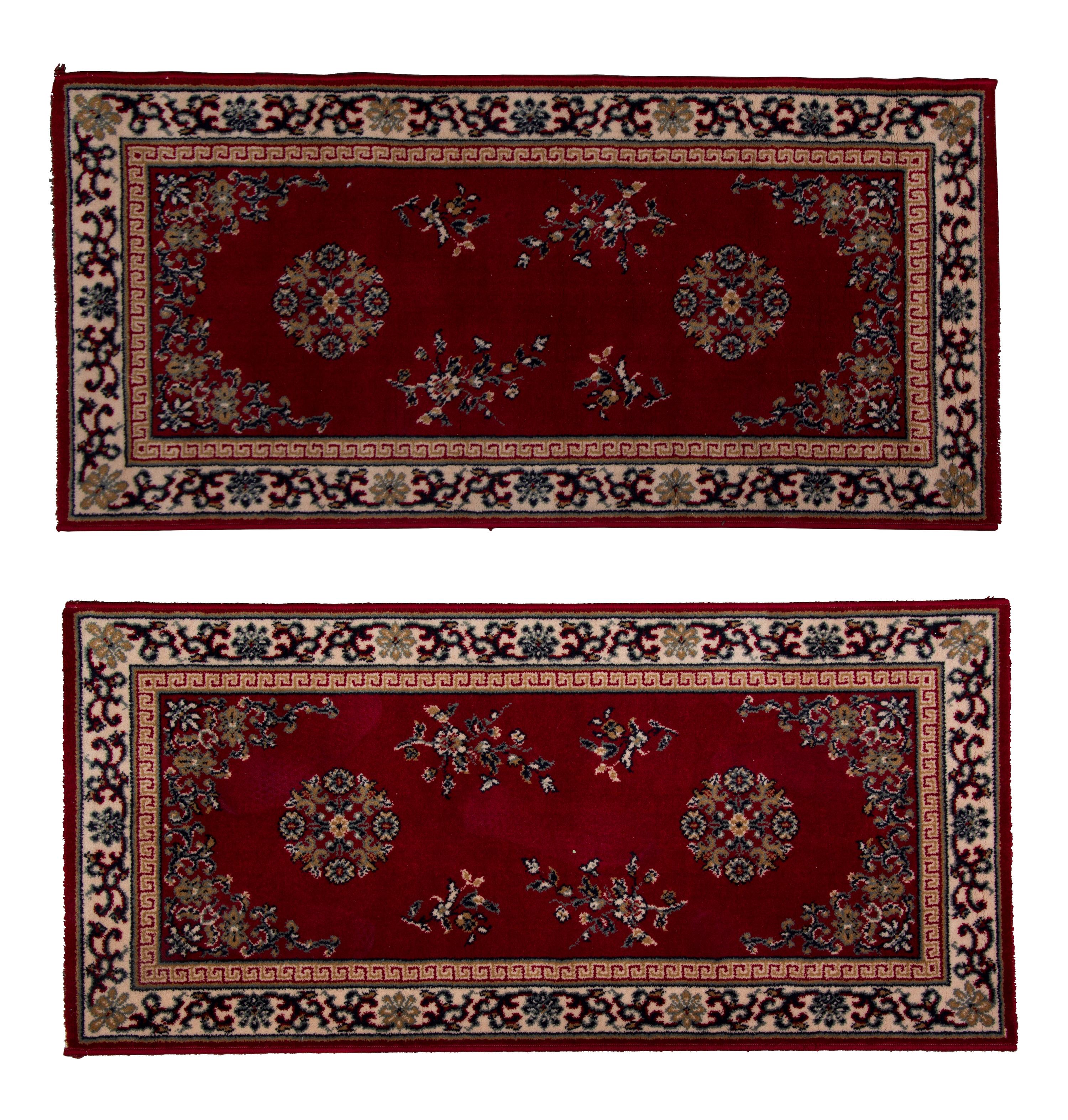 A Pair of American Wool Rugs 4 feet 6 inches x 2 feet 2 inches. — LATE 20TH CENTURY