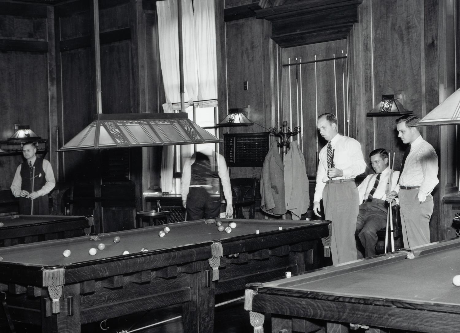 Stern Bramson (1912‑1989) Billiard Room, Pendennis Club, Louisville, KY, October 9, 1947