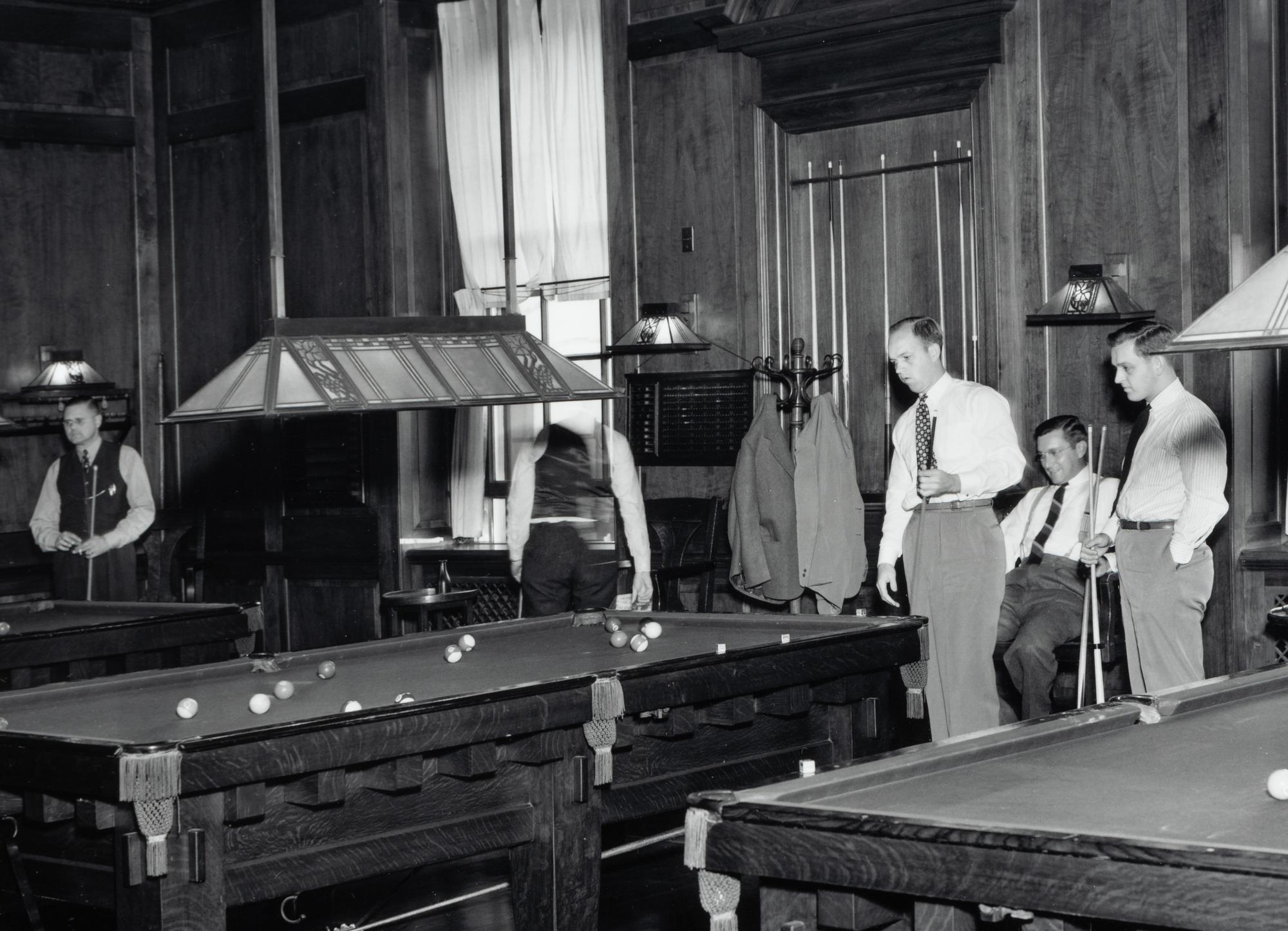 Stern Bramson (1912‑1989) Billiard Room, Pendennis Club, Louisville, KY, October 9, 1947