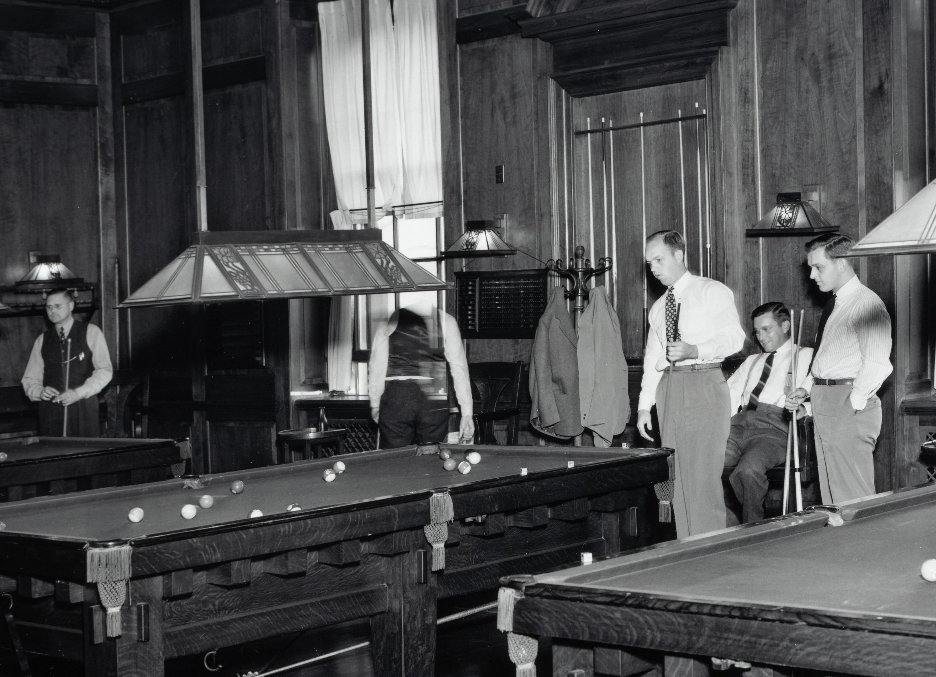Stern Bramson (1912‑1989) Billiard Room, Pendennis Club, Louisville, KY, October 9, 1947