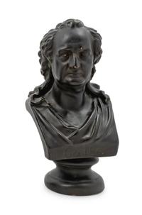 A Continental Patinated Plaster Bust of Johann Wolfgang von Goethe