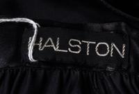 A Halston Black Silk Tiered Skirt,