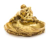 A French Gilt Bronze Vide Poche, Gustav Frederic Michel Width 17 inches.