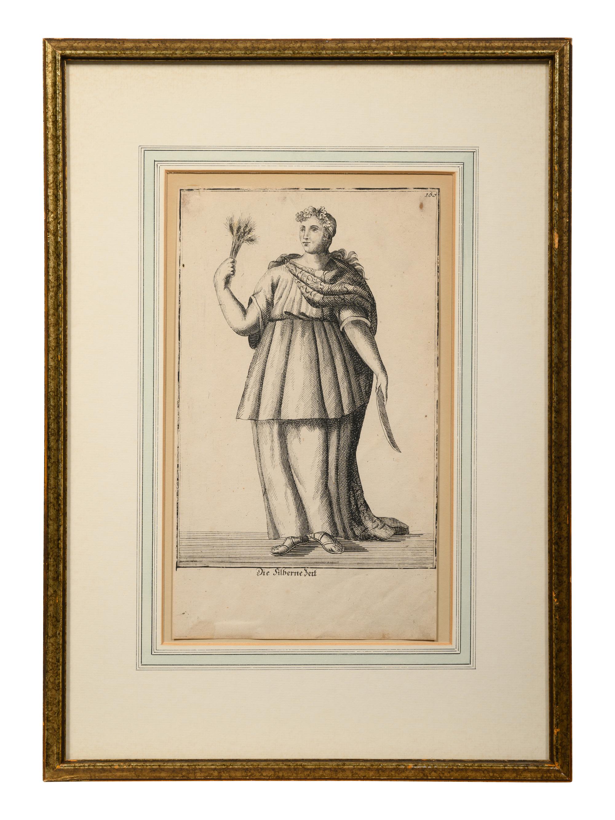 A Set of Eight Continental Costume Engravings by Johann Christoph Dehne (fl. 18th Century)