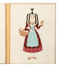 [FRENCH COSTUME]. A group of 6 works, comprising: