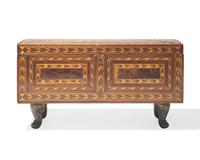 A small Dutch mixed woods parquetry chest, first half 19th century