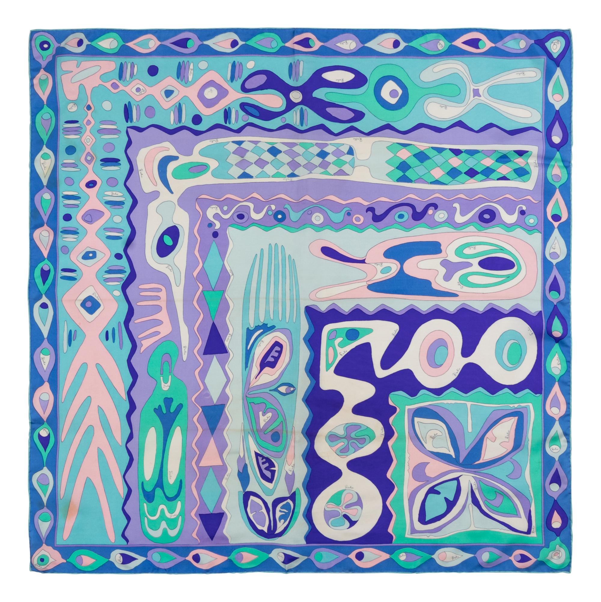 Six Designer Scarves: Dior, Lanvin, Two Pucci, Two Burberry
