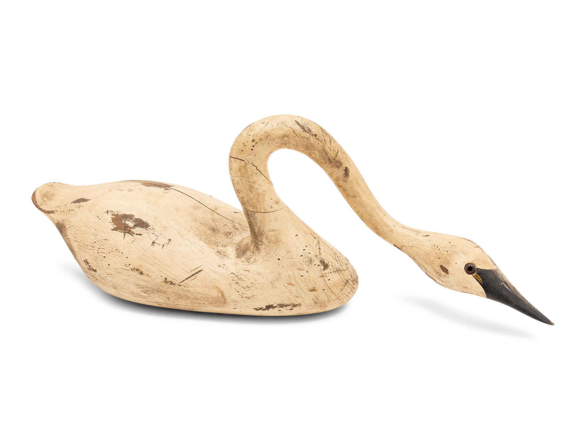 A Carved Folk Art Swan