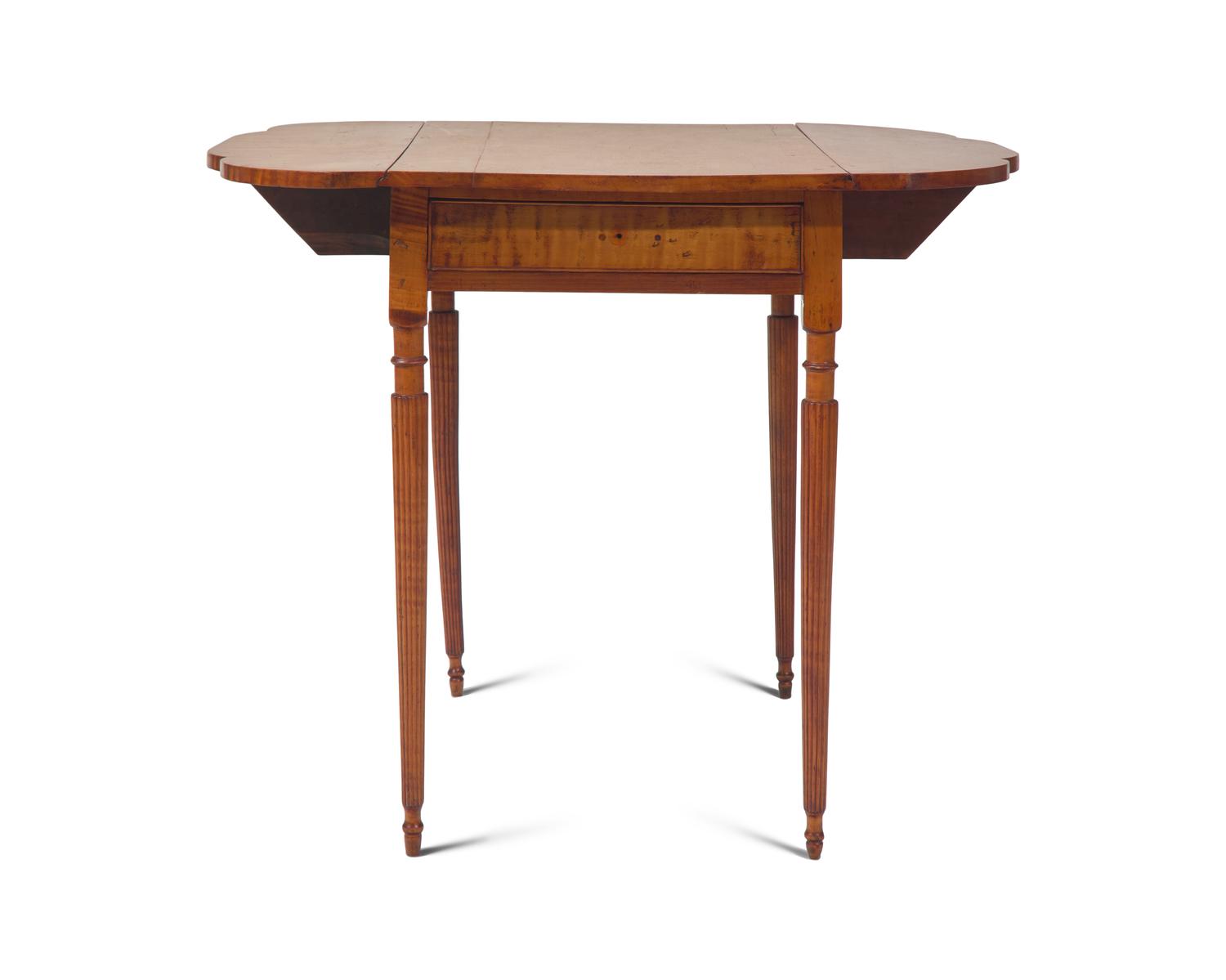 A Federal Tiger Maple Pembroke Table