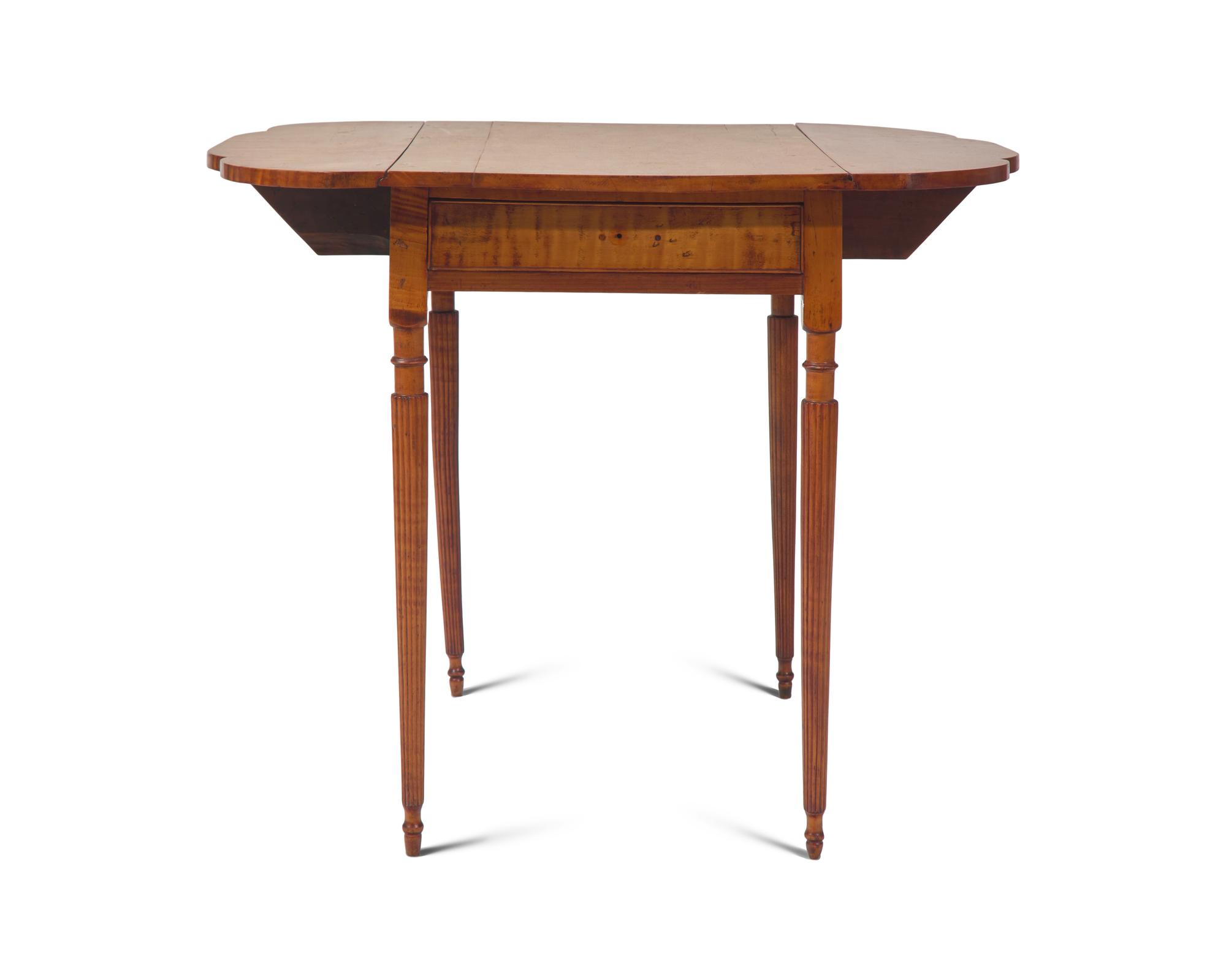 A Federal Tiger Maple Pembroke Table