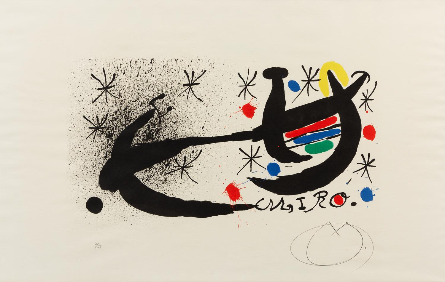 Joan Miró, (Spanish, 1893–1983), Variant of ‘Joan Miró and Katalonien’, 1969