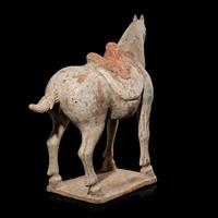 A Chinese Painted Pottery Horse, Tang Dynasty 唐 彩陶馬