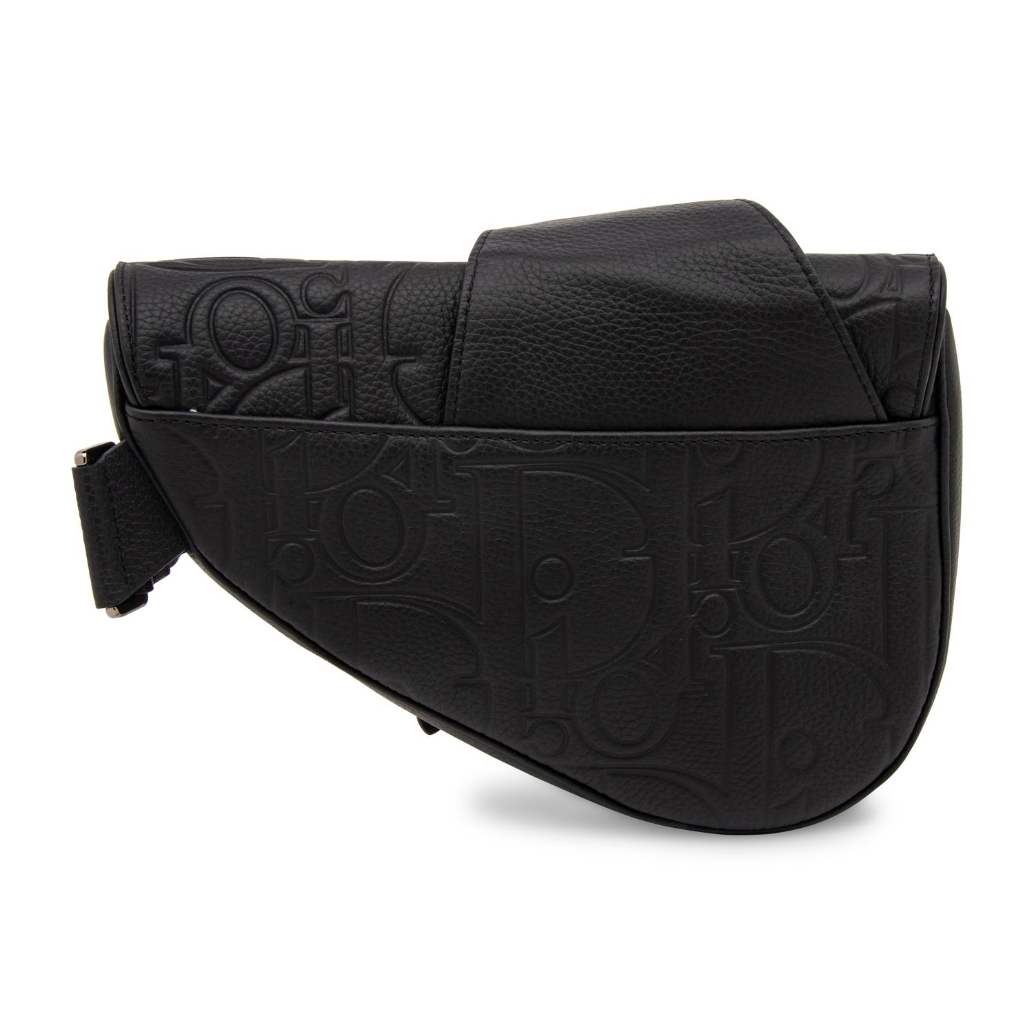 Christian Dior, Men's Black Saddle Bag