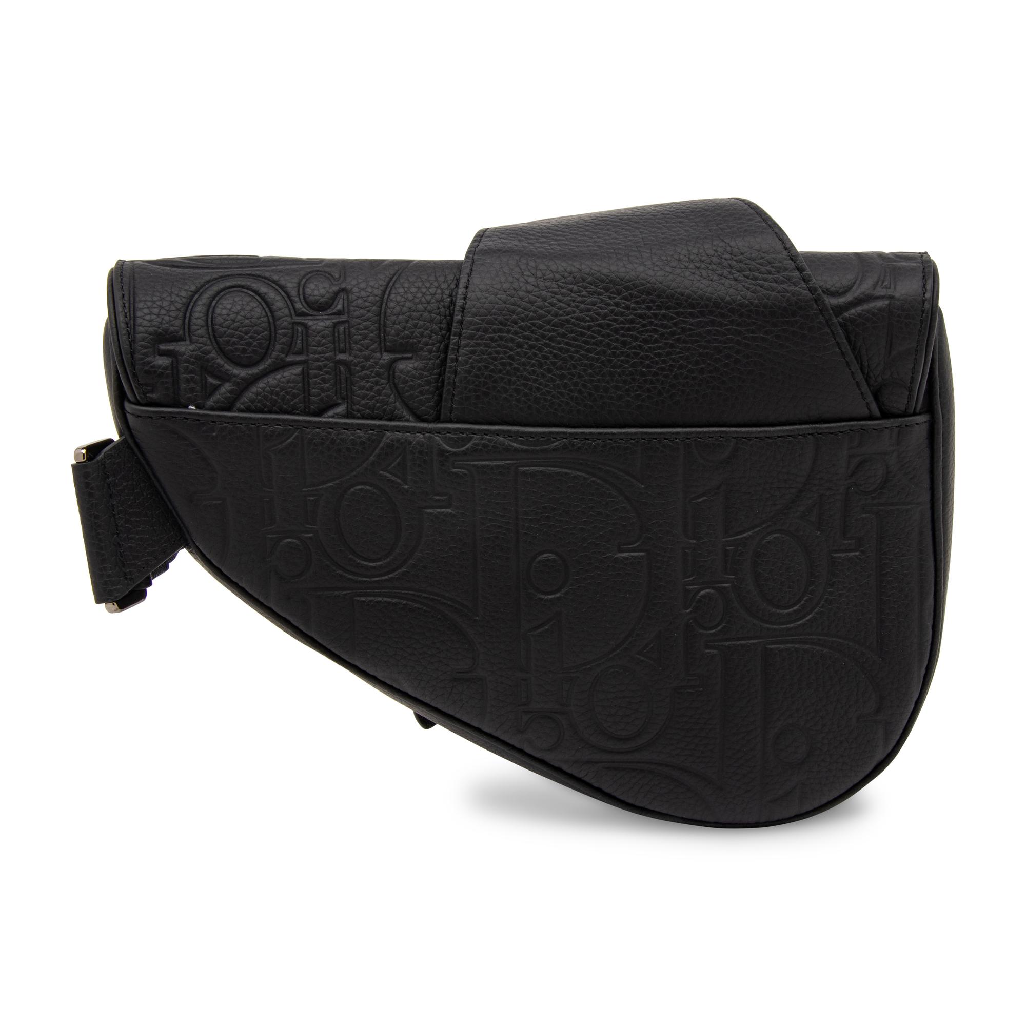 Christian Dior, Men's Black Saddle Bag