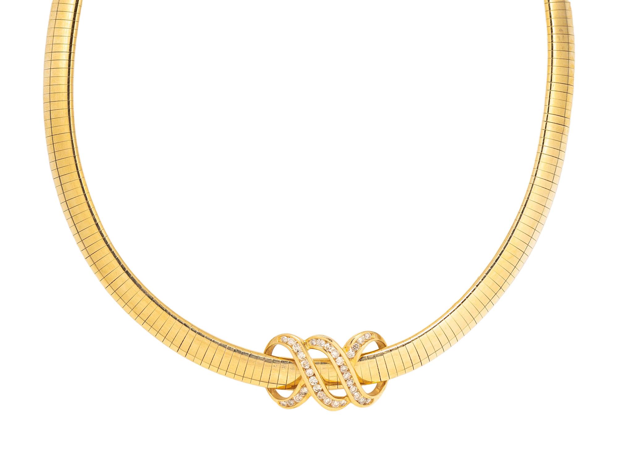 YELLOW GOLD AND DIAMOND SLIDE/NECKLACE