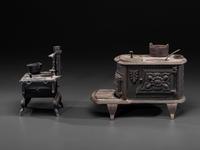 Two Salesman's Sample or Child's Toy Cast Iron Stoves