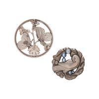TWO GEORG JENSEN, STERLING SILVER BROOCHES