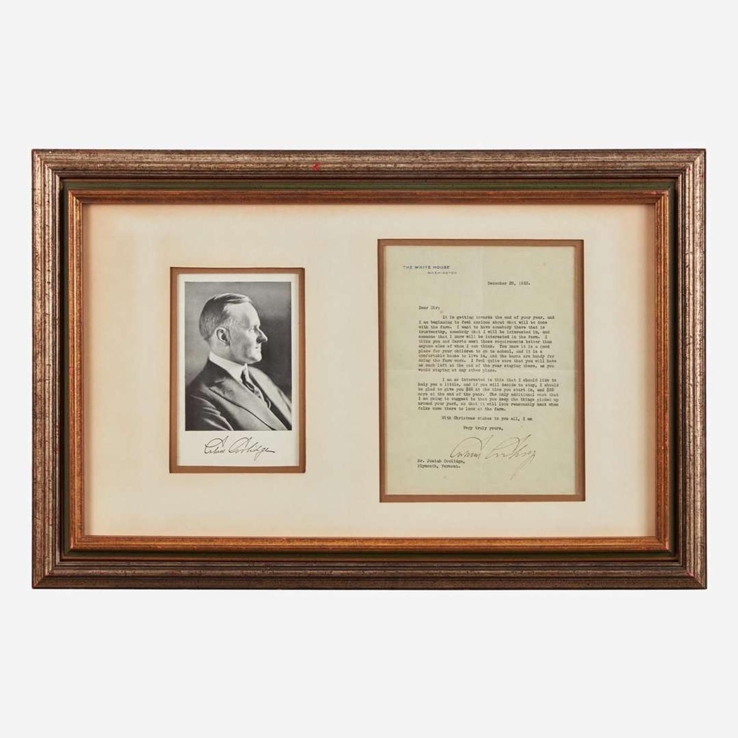[Presidential] Coolidge, Calvin Typed Letter, signed