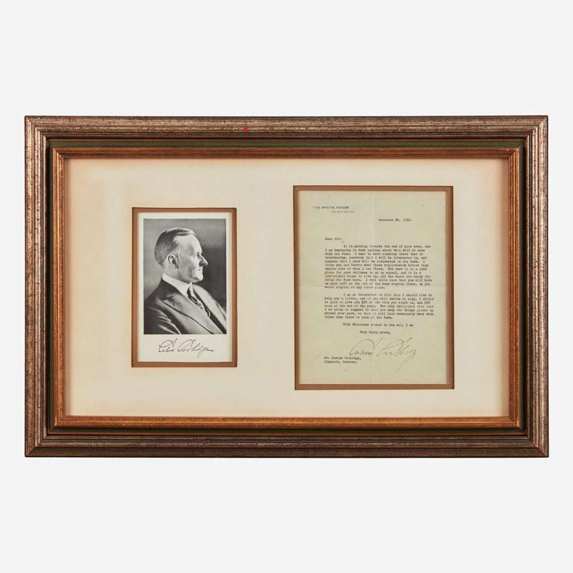 [Presidential] Coolidge, Calvin Typed Letter, signed