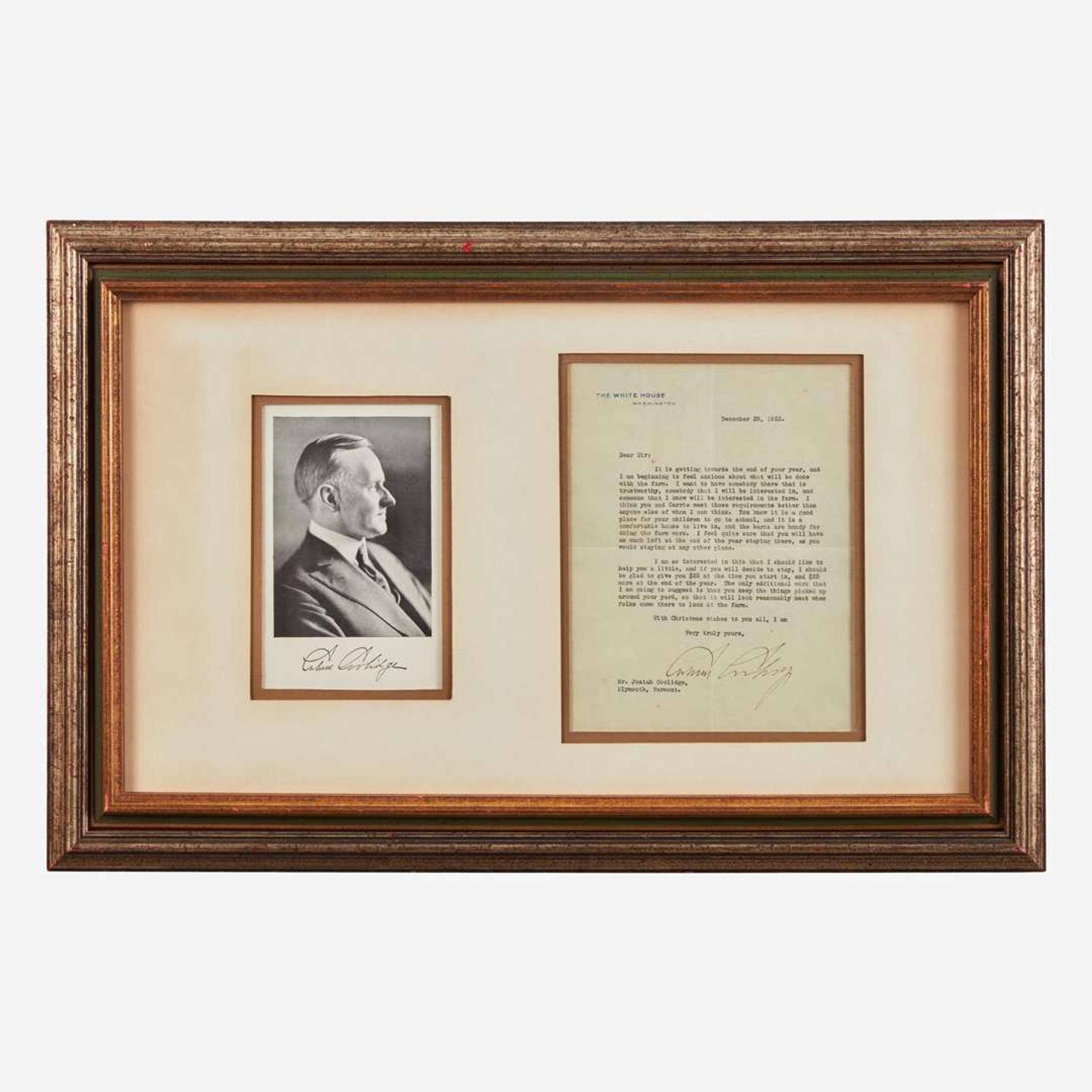 [Presidential] Coolidge, Calvin Typed Letter, signed