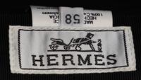 Hermès, Black Cashmere & Leather Beret