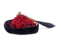 A Chinese Black Velvet Winter Hat
