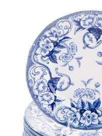 A French Transfer Decorated Stoneware Luncheon Service