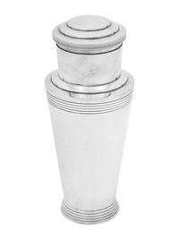 A Mappin and Webb Silver-Plate Art Deco Cocktail Shaker