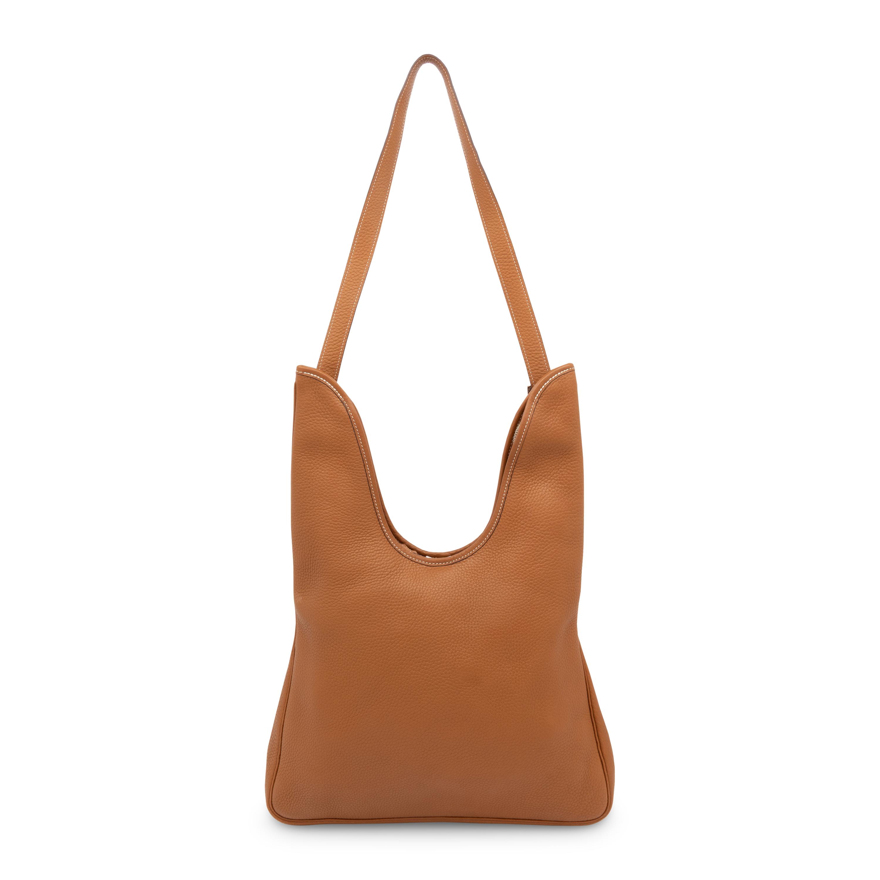 Hermès, Massai PM Tote in Gold Clemence