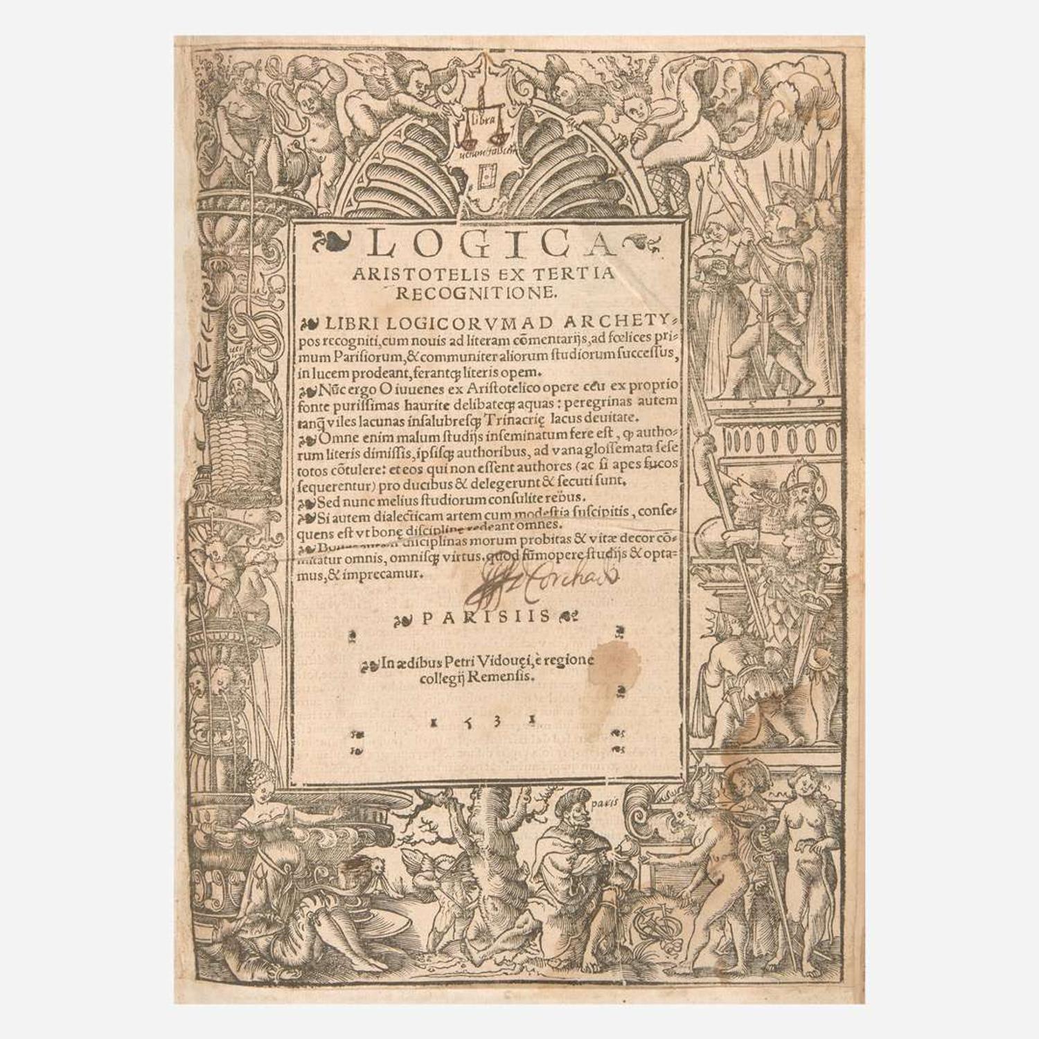 [Early Printing] [Aristotle] Group of 4 Works by Aristotle