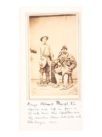 [WESTERN AMERICANA]. CDV of Union Pacific telegraphers taken during a Show Shoe Expedition over Big Mountain between Salt Lake and Echo Canyon. 1867.