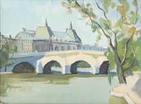 Eighteen Parisian Street Scene Paintings