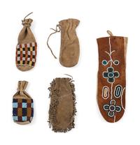 Collection of Plains Beaded Hide Bags