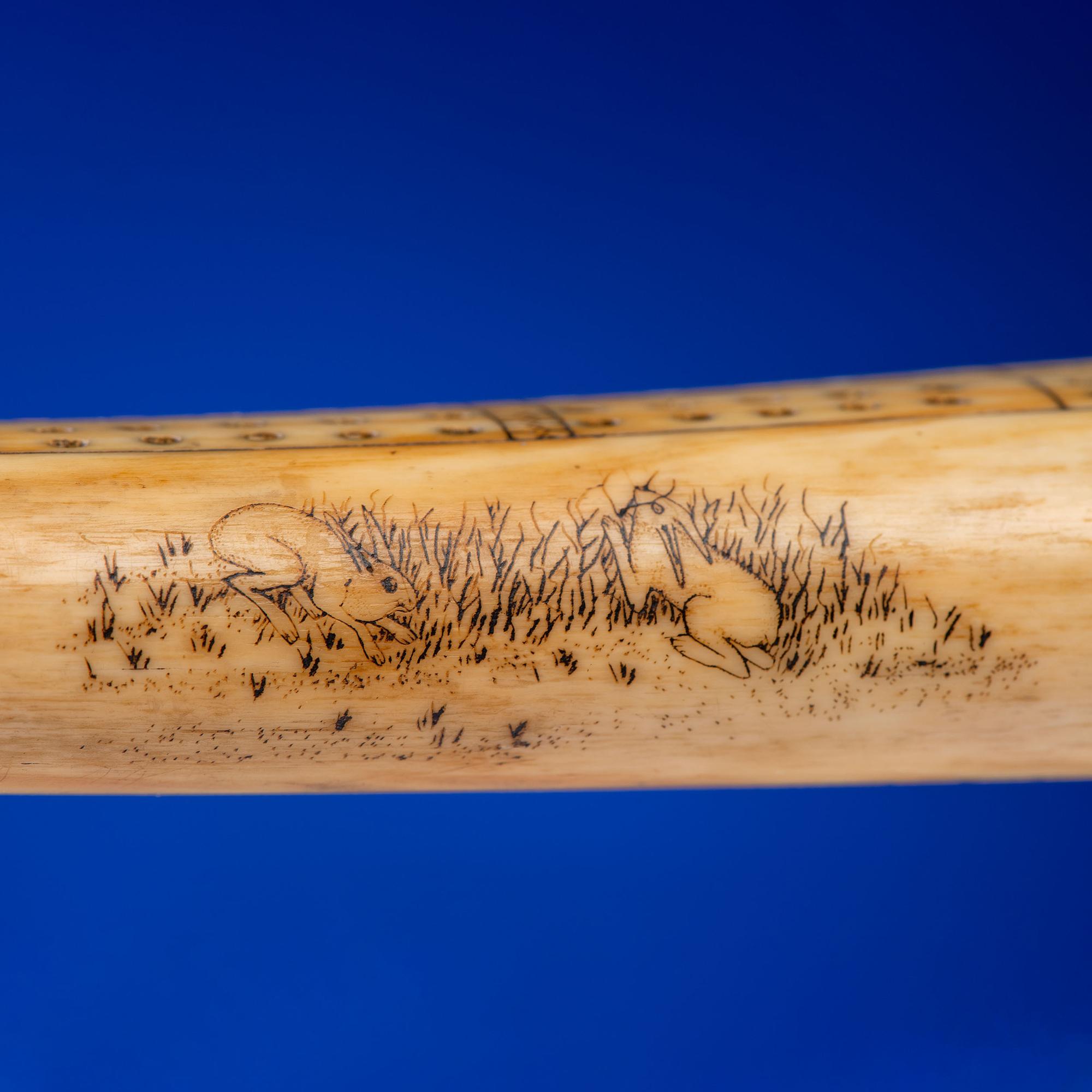 John Octuck (Inuit, 1873-1918) Scrimshawed Cribbage Board