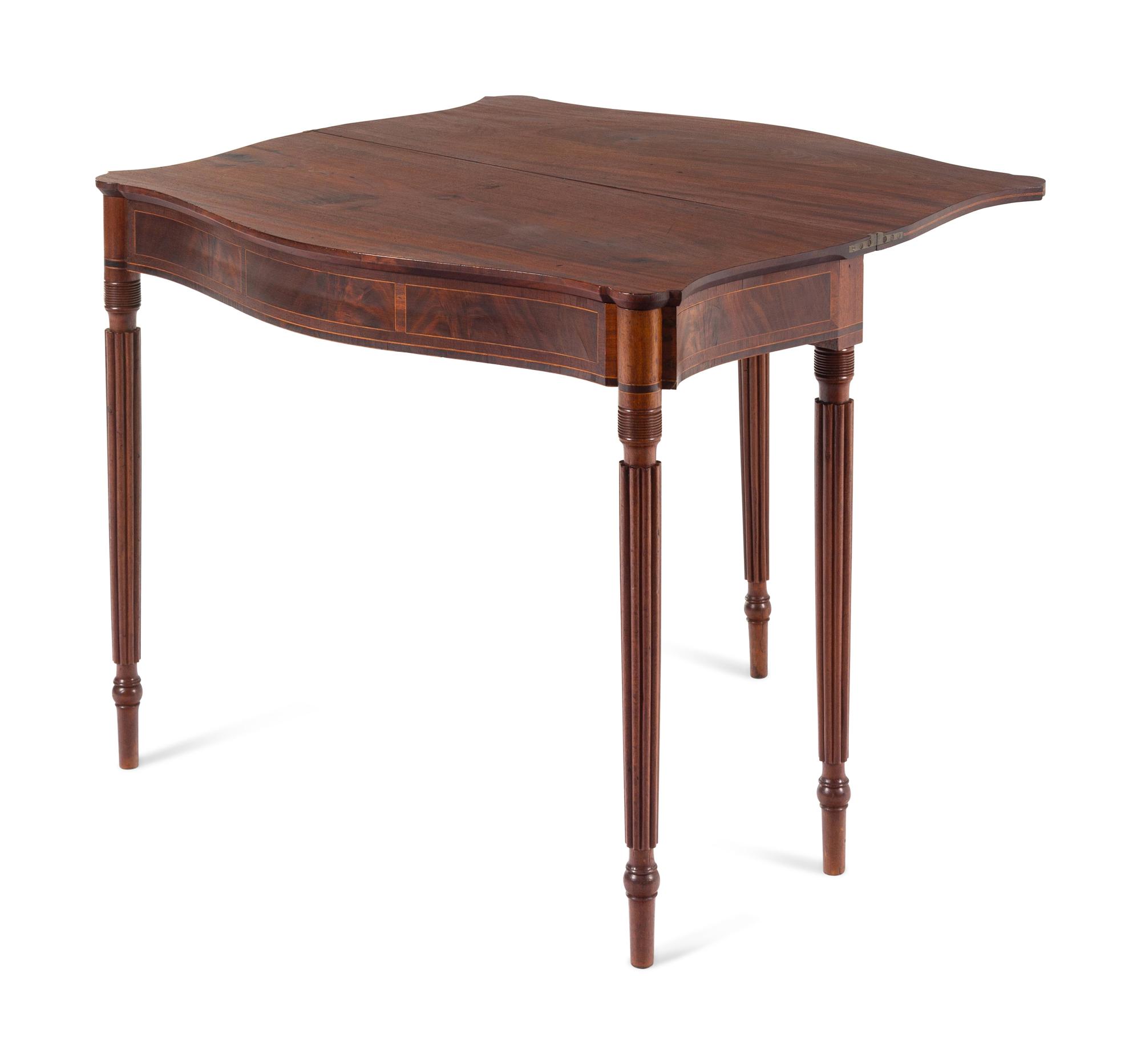 A Federal Style Mahogany Flip-Top Table