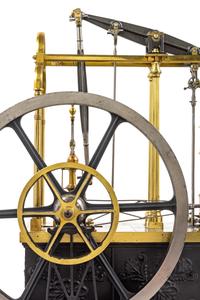 A Brass and Silvered Metal Chadburns Condensing Steam Engine