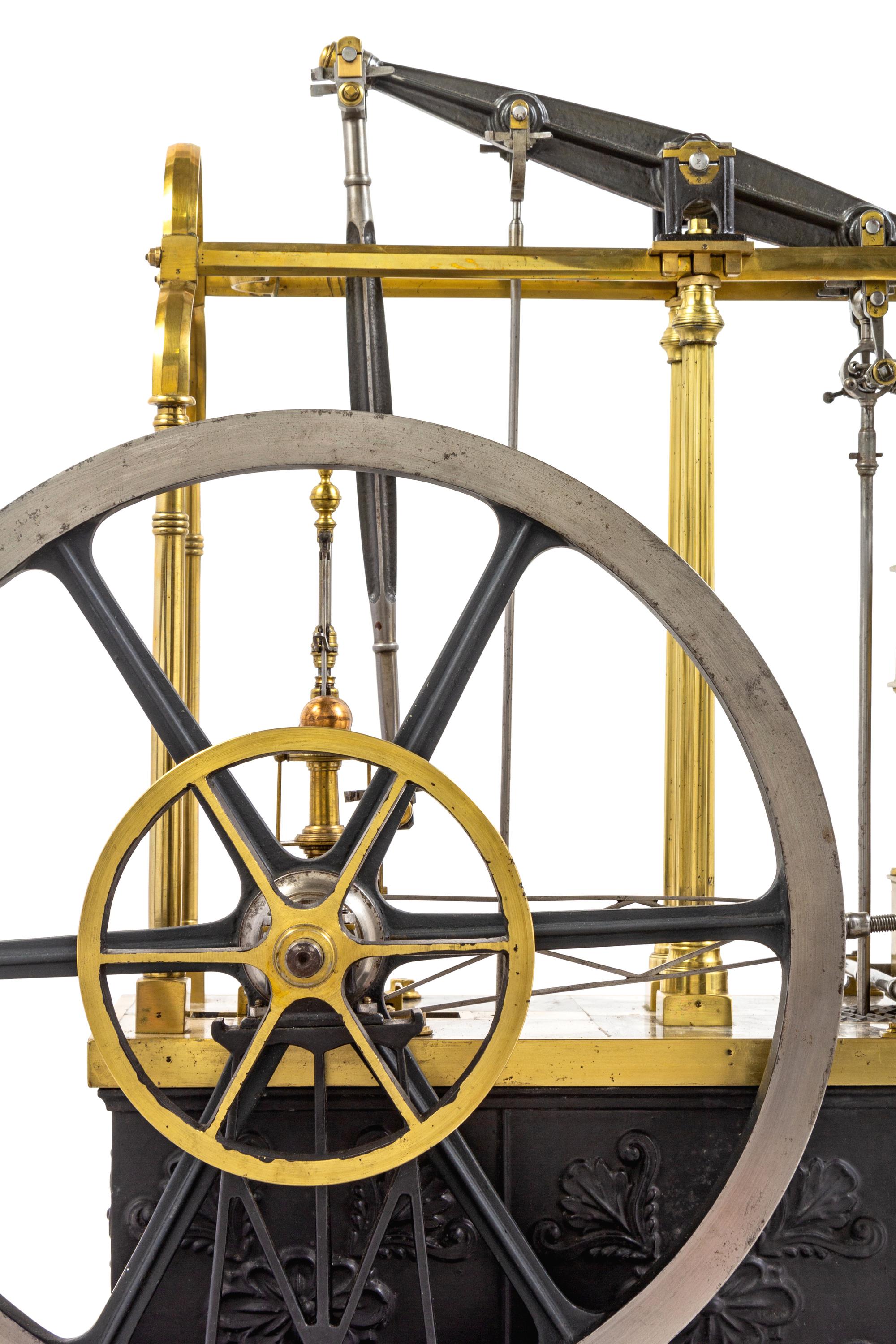 A Brass and Silvered Metal Chadburns Condensing Steam Engine