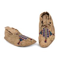 Sioux Beaded Hide Moccasins