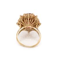 TOPAZ AND DIAMOND RING