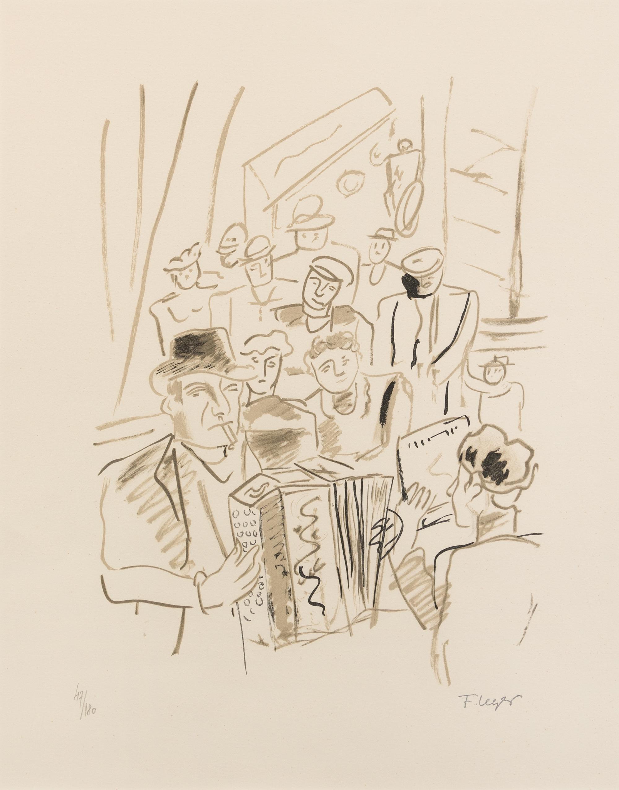 Fernand Leger, (French, 1881-1955), Le cafe (from La ville), 1955