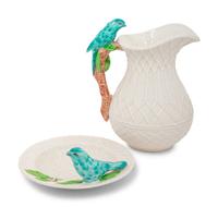 An Italian Ceramic Pitcher and Dish