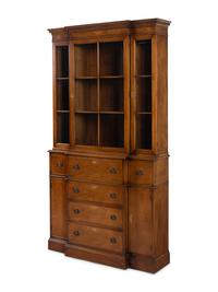 A George III Style Mahogany Breakfront Bookcase