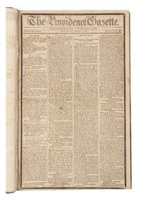 [NEWSPAPERS] The Providence Gazette. Volumes XXXVII-XXXVIII, Nos. 1879-1982. Providence, RI: John Carter, 1800-1801.