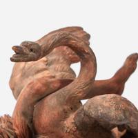 A French Terracotta Group of Leda and the Swan Henri Philippe Joseph Lemaire (French, 1798-1880), 19th century