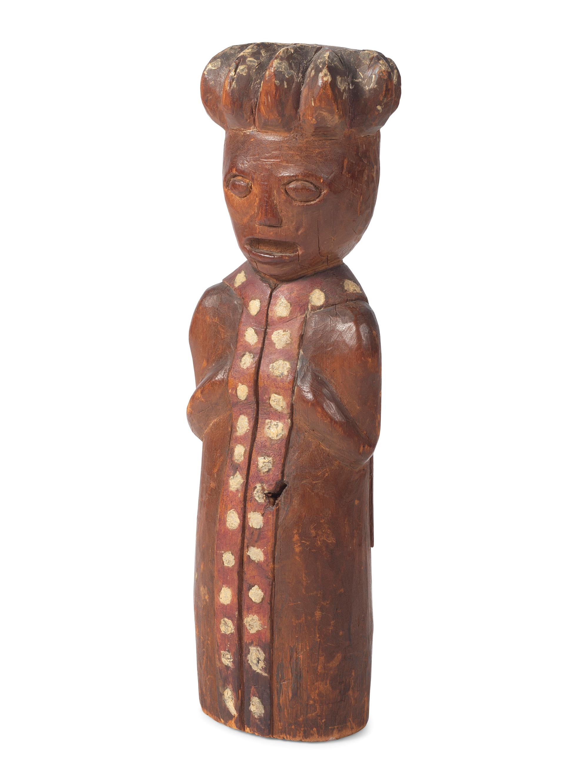 Northwest Coast Carved and Painted Wood Figure
