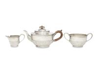 A Victorian Silver Three-Piece Tea Service