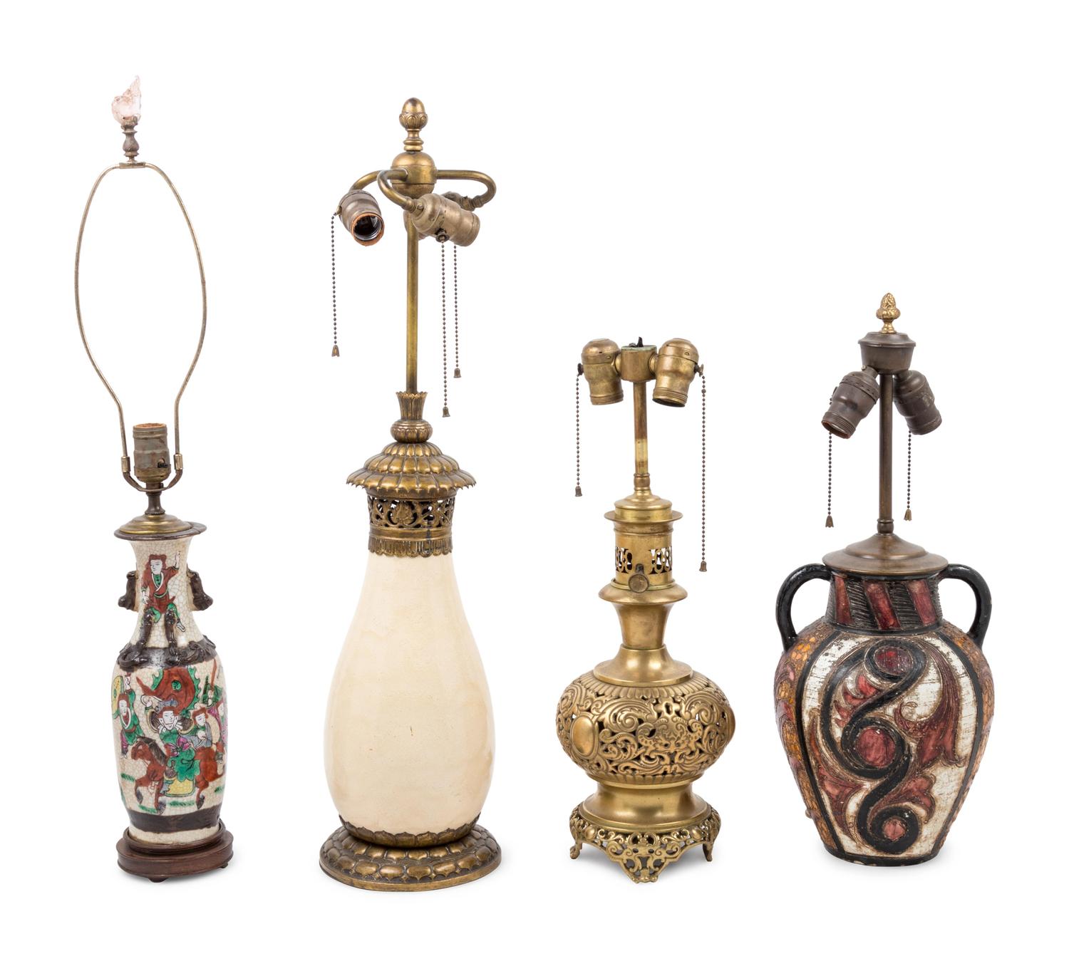 A Collection of Four Table Lamps