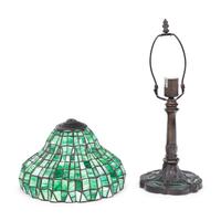 A Leaded Glass Table Lamp