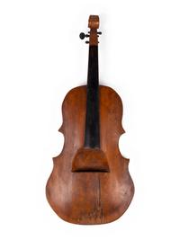 A Solid Wood Viola-Shaped Wall Pocket